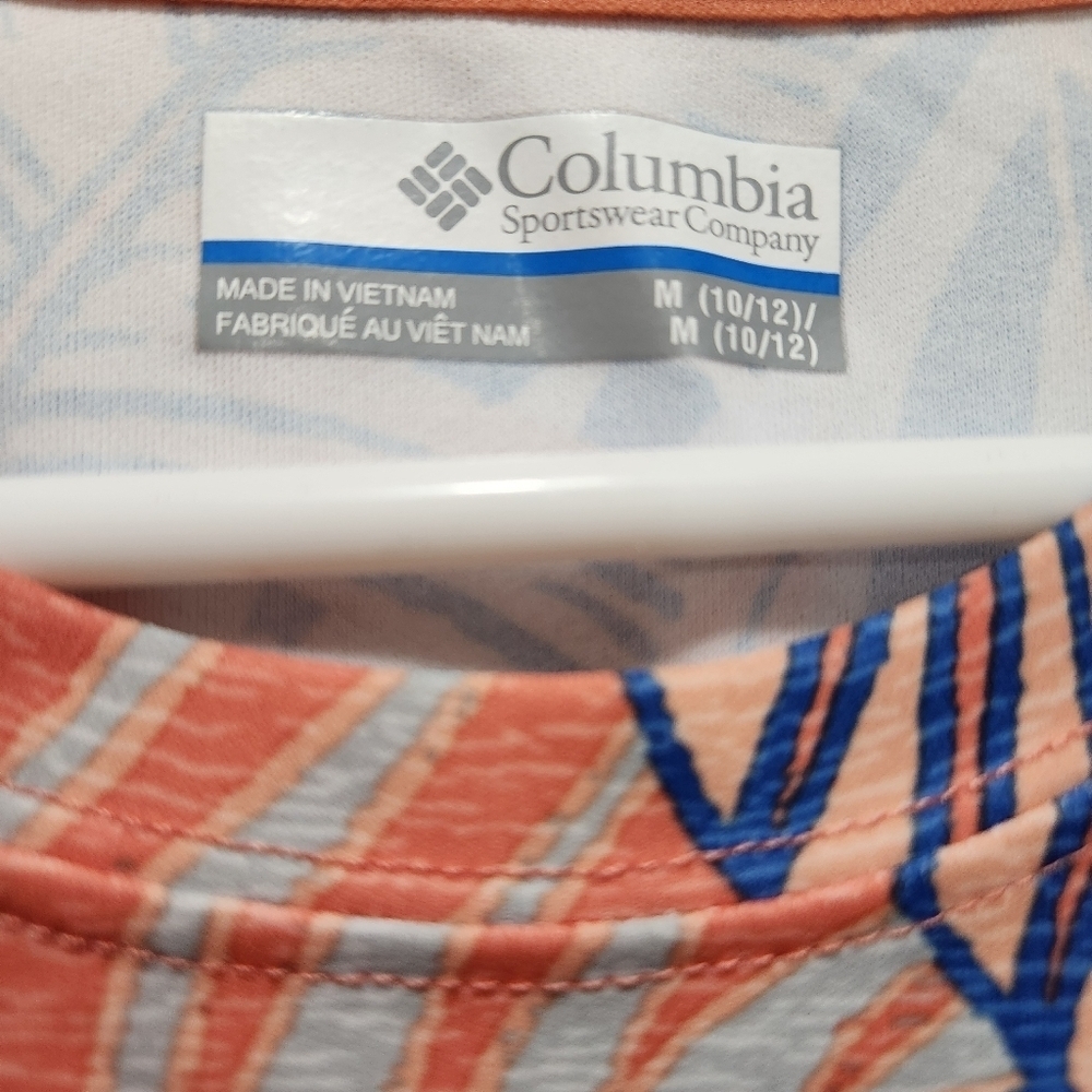 Columbia Youth M 10-12 Lychee Tropical Terminal Tackle Sun Protection Fish Shirt - Picture 2 of 5